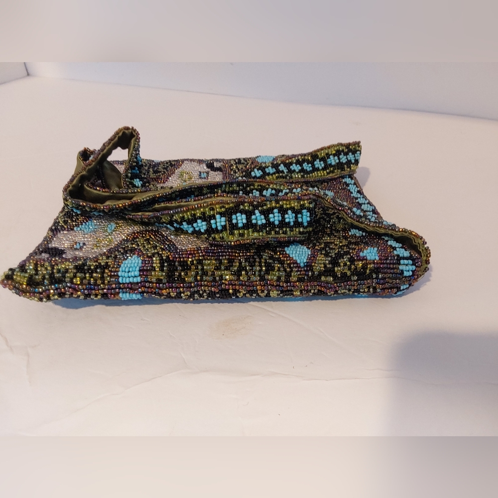 Y&S Original Beaded Zip Top Crossbody Shoulder Bag - Picture 10 of 11